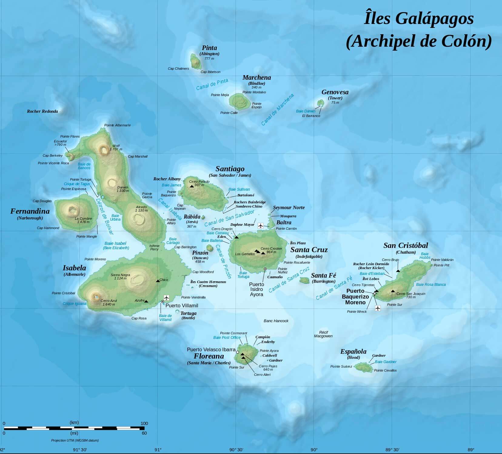 mapa de galapagos
