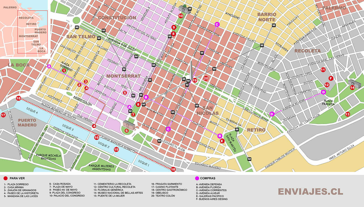 Mapa Turistico Buenos Aires Learnbraz