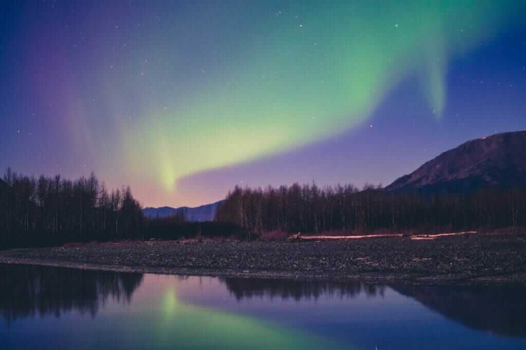 Aurora boreal en Alaska
